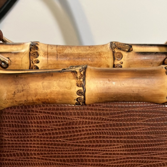 Satchel purse with bamboo detail - Picture 2 of 7